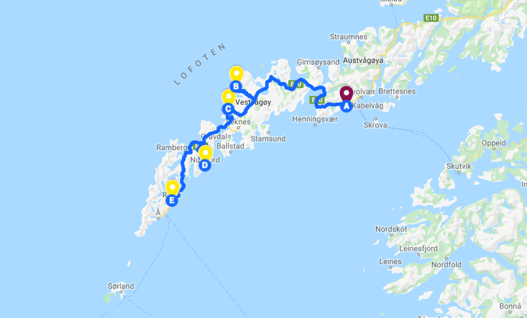 Google maps road trips