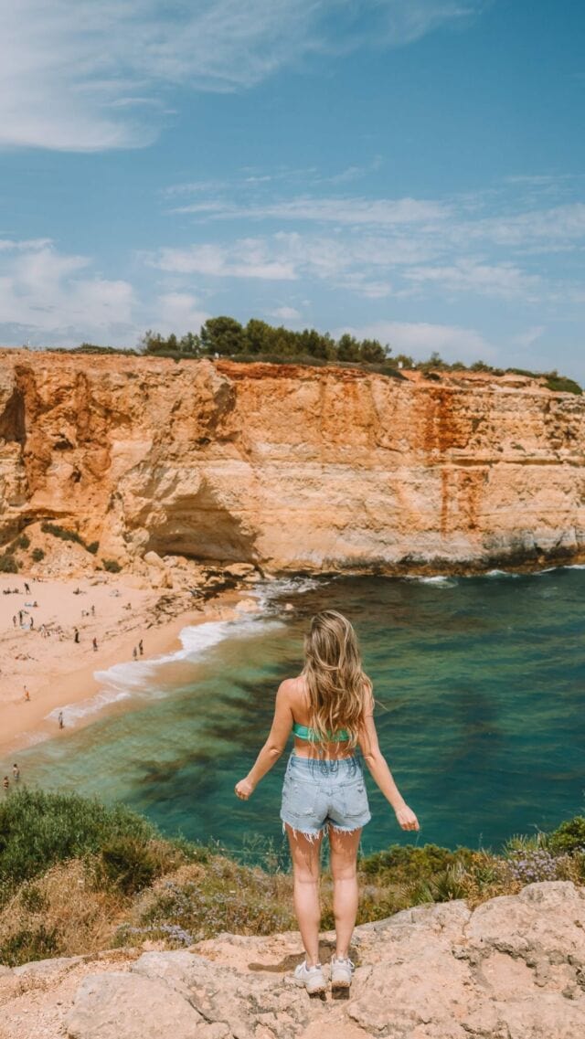🛑 Don’t miss this hike on your next trip to Portugal and save this one for later! 

📍 This is the Seven Hanging Valleys trail in Portugal’s Algarve
 
While the hike is 8 miles out and back, it’s relatively easy and PACKED with epic views and places to break and relax like beach bars, stunning coves and vistas. Definitely one of my favorite things we did in Portugal this summer. 

🥾Tips for hiking Seven Hanging Valleys:
☀️ The trail begins at Praia da Marinha, but parking is limited so I’d recommend arriving quite early or Ubering to the trailhead 
☀️ If you don’t want to hike all 8 miles, you can complete the 4 miles along the coast and then exit via Uber at Praia do Vale de Centeanes so you don’t have to retrace your steps 
☀️ Pack good walking shoes as much of the trail is rocky or sandy, but bring flip flops and beach gear because you’ll want to make beach stops! 
☀️ Highlights you won’t want to miss along the way: Praia da Marinha, Benagil Beach, getting a view of the top of Benagil Cave, and you’ll want to end the hike with an amazing fresh seafood dinner at O Stop which is right on the beach and marks the end of the trail 🙌🏻

Would you do this hike??

#portugalcoast #algarveportugal #sevenhangingvalleyswalk #portugalhiking #summerineurope #summerbucketlist best hikes in Portugal | coastal hikes in Europe | things to do in Portugal | coastal trails | best beaches Algarve